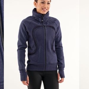 Lululemon Cuddle Up Jacket Heathered Black Swan 4